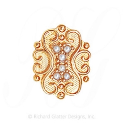 GS534 PL - 14 Karat Gold Pearl Slide 